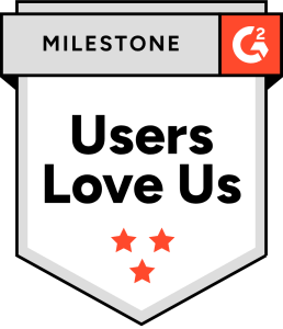 G2 badge showing that users love Givecloud